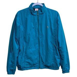 Vintage Adidas ClimaCool‎ Teal Perforated Windbreaker Jacket Women's M